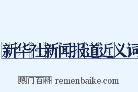 新华社新闻报道近义词是什么意思的图片